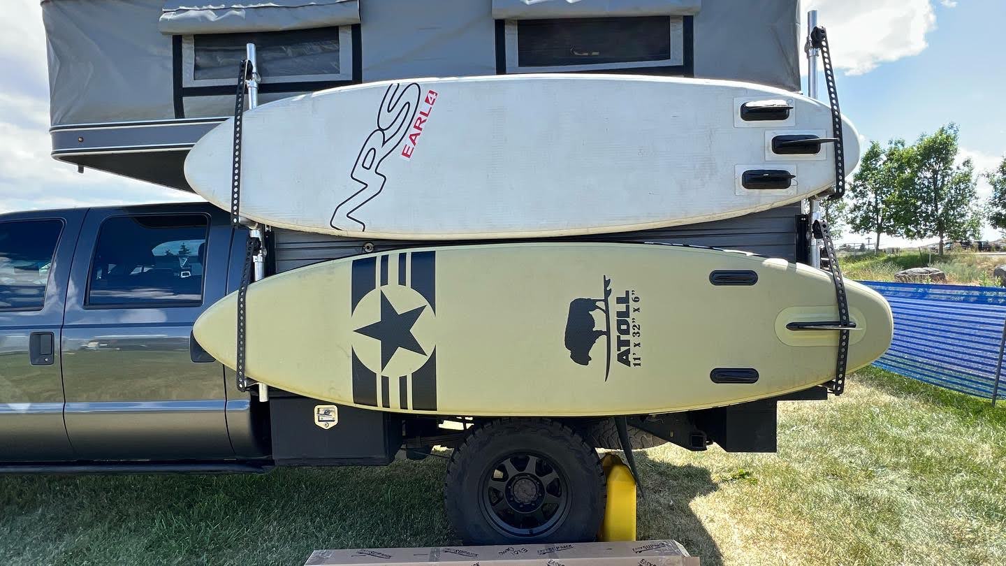 Easysuprack Double Board Truck Camper Paddleboard SUP & Surfboard Rack