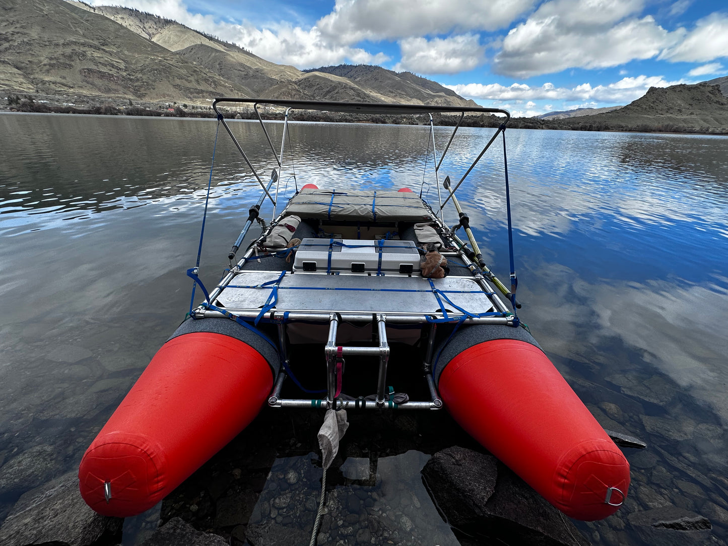 Demo - Lightly used EZ Garnboat Cataraft Sleep-A-Board 17' x 28" Jacks Plastic Ready to Load