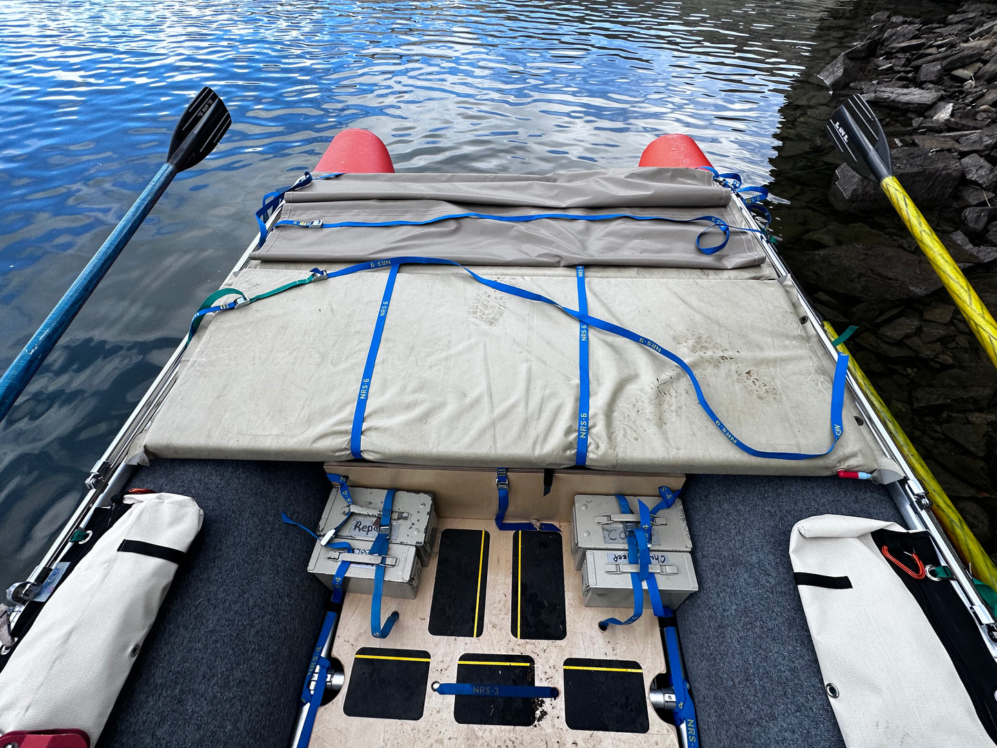 Demo - Lightly used EZ Garnboat Cataraft Sleep-A-Board 17' x 28" Jacks Plastic Ready to Load